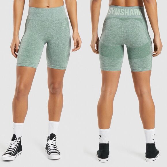 NWOT Gymshark Flex Cycling Bike Shorts Mark Green Womens XS - Picture 1 of 6